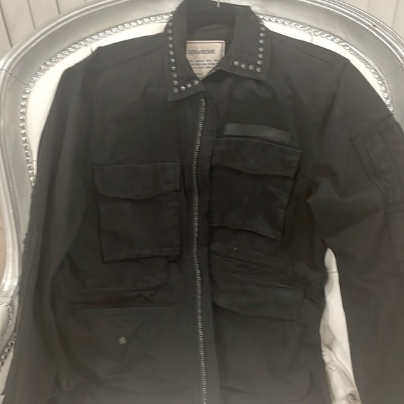 Zadig & Voltaire Men’s Skull Camouflage Studded Utility Jacket - Picture 2 of 10